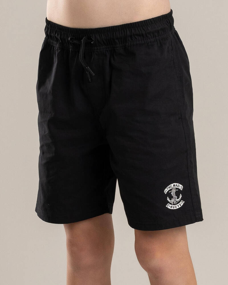 The Mad Hueys Boys' Skull Anchor Volley Shorts for Mens