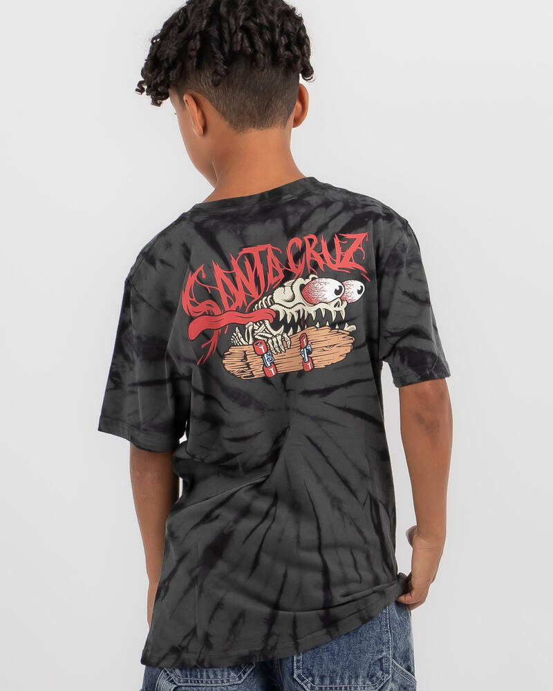 Santa Cruz Boys' Bone Slasher Tie Dye T-Shirt for Mens