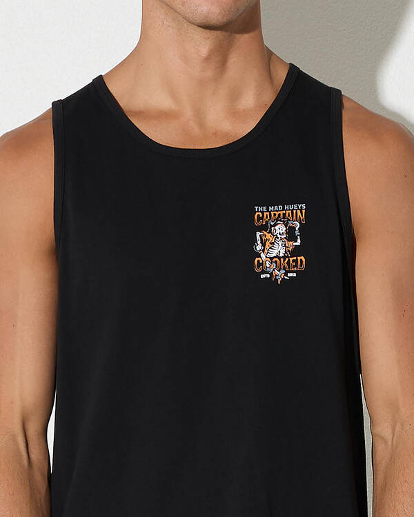 The Mad Hueys Plank Captain Singlet Tank for Mens