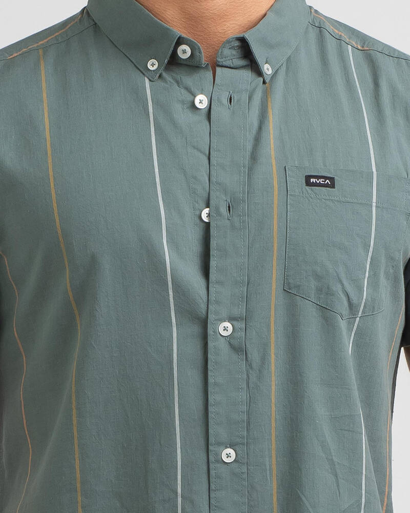 RVCA Cassidy Stripe Short Sleeve Shirt for Mens