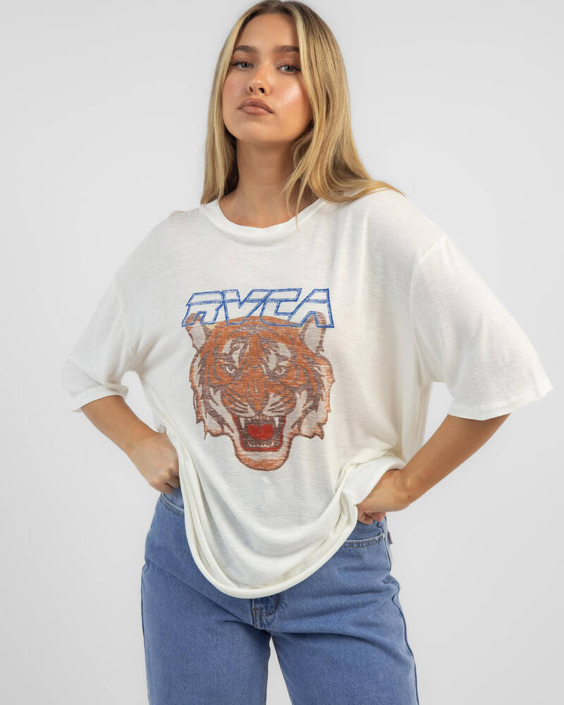 RVCA Jungle Cat Rummage T-Shirt for Womens