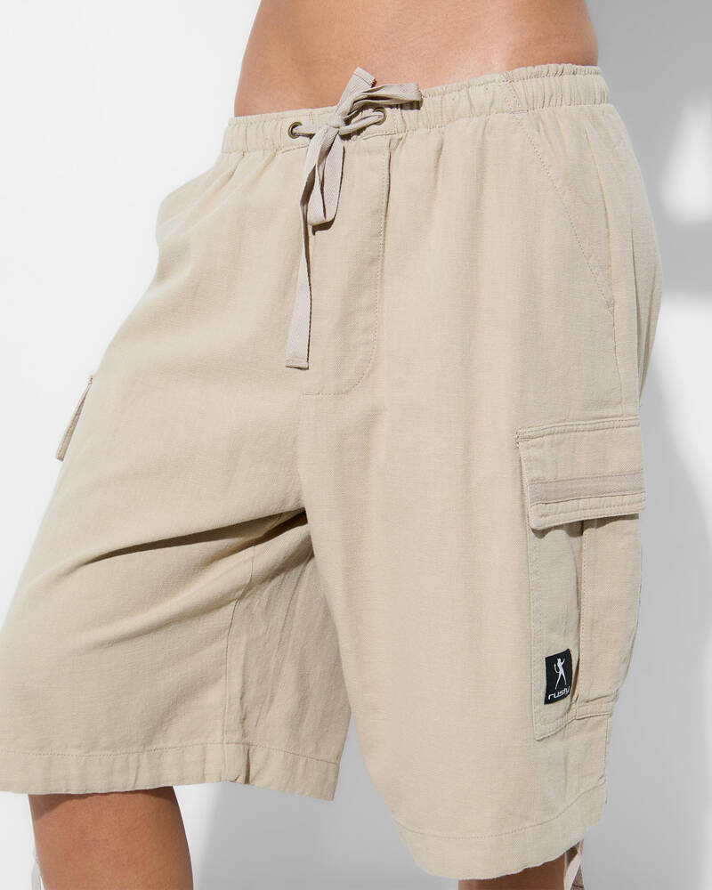 Rusty River Low Rise Baggy Cargo Shorts for Womens