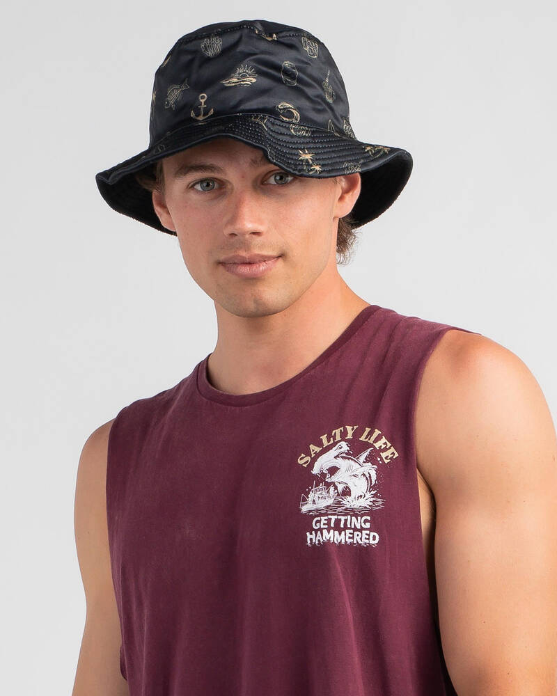 Shop Salty Life Tanked Bucket Hat In Black Fast Shipping & Easy Returns City Beach Australia
