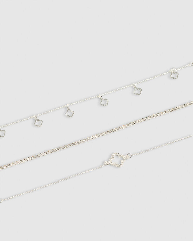 Karyn In LA Baby Clover Charm Anklet Pack for Womens