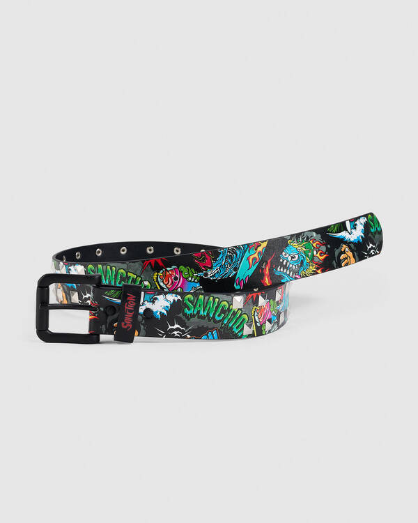 Sanction Boys' Monstrous Studded PU Belt for Mens