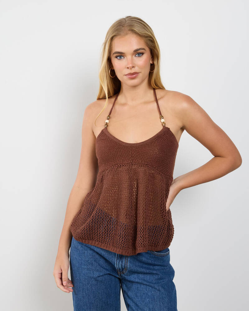 Zoya Luna Halter Neck Top -Navy main image 1