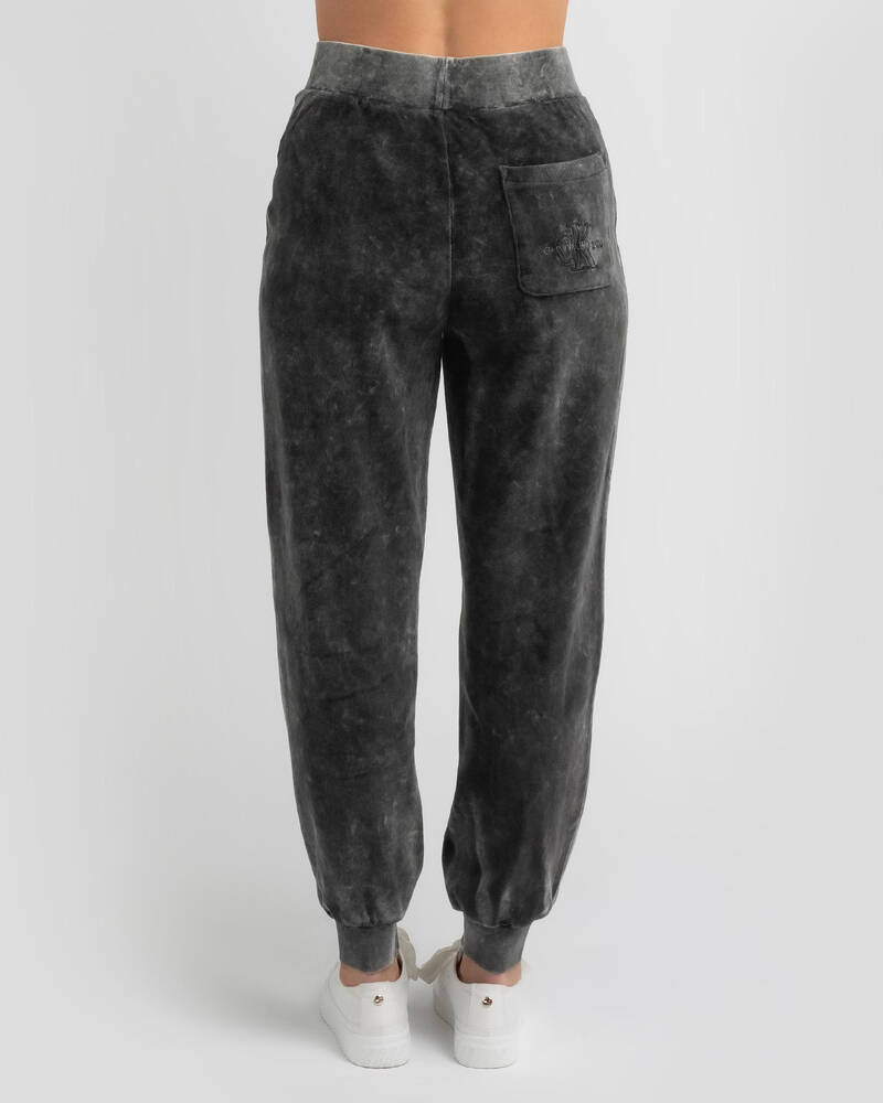 Calvin Klein Wash Velvet Track Pants for Womens