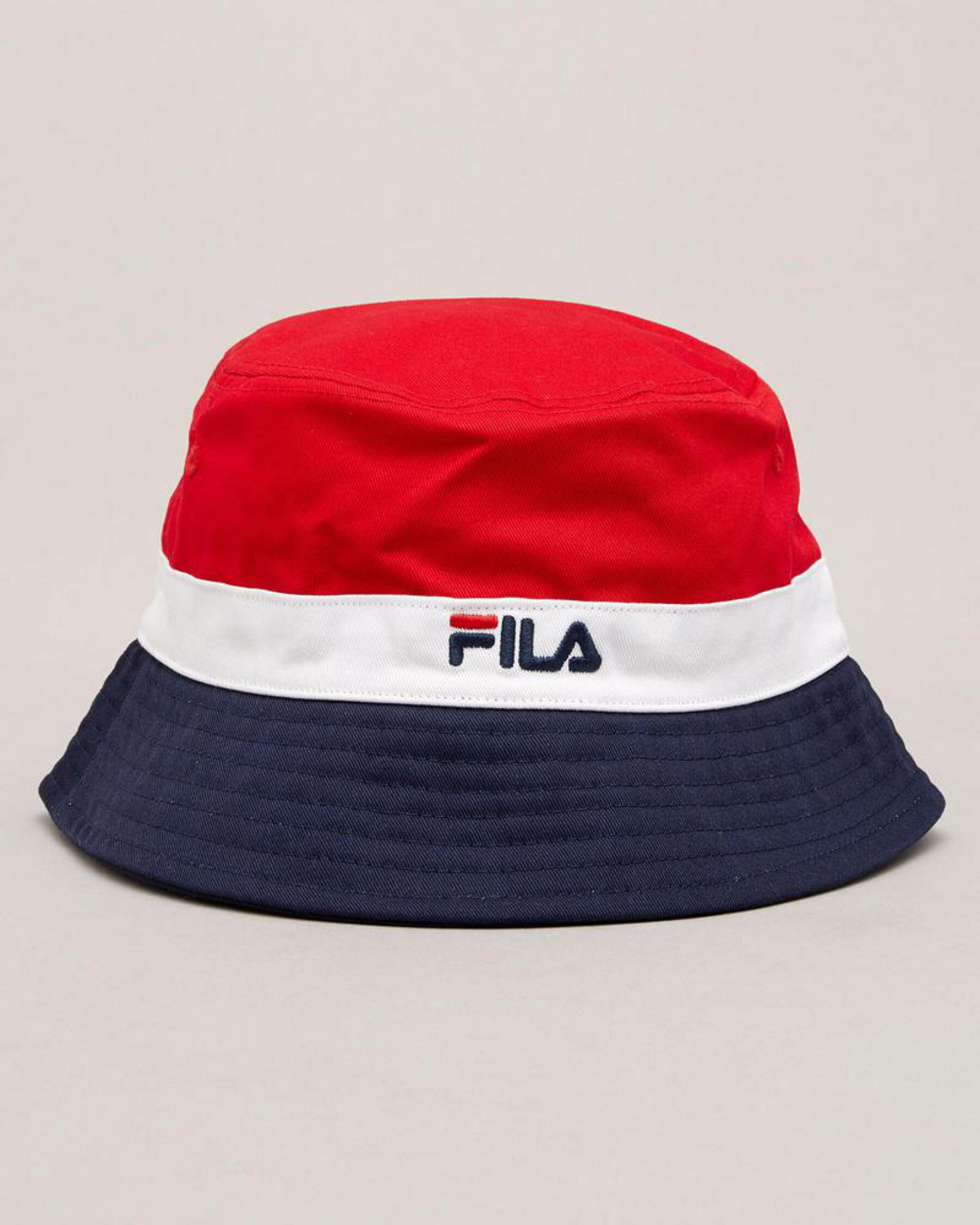 Fila Butler Bucket Hat In Peacoat/white 