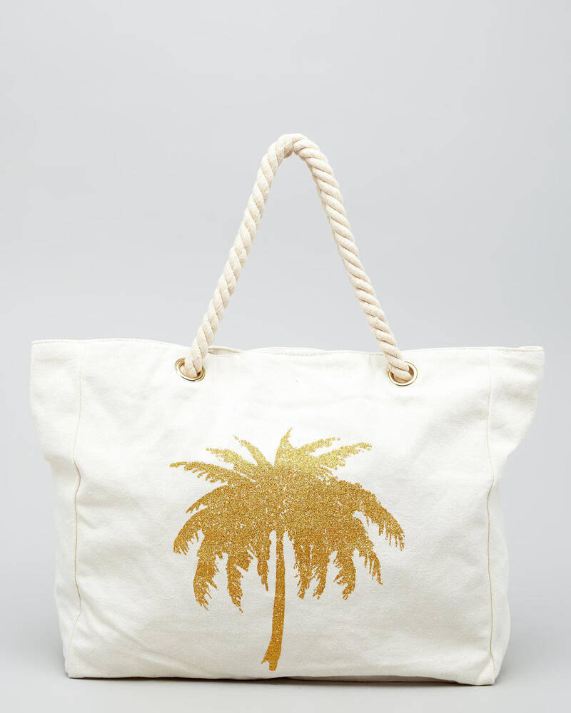 Mooloola Palm View Beach Bag for Womens