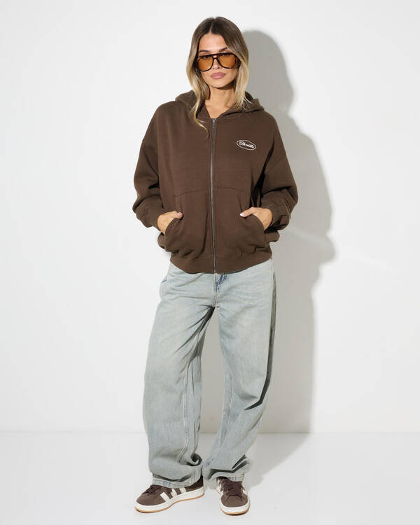 Thrills Last Stop Zip Box Hoodie for Womens
