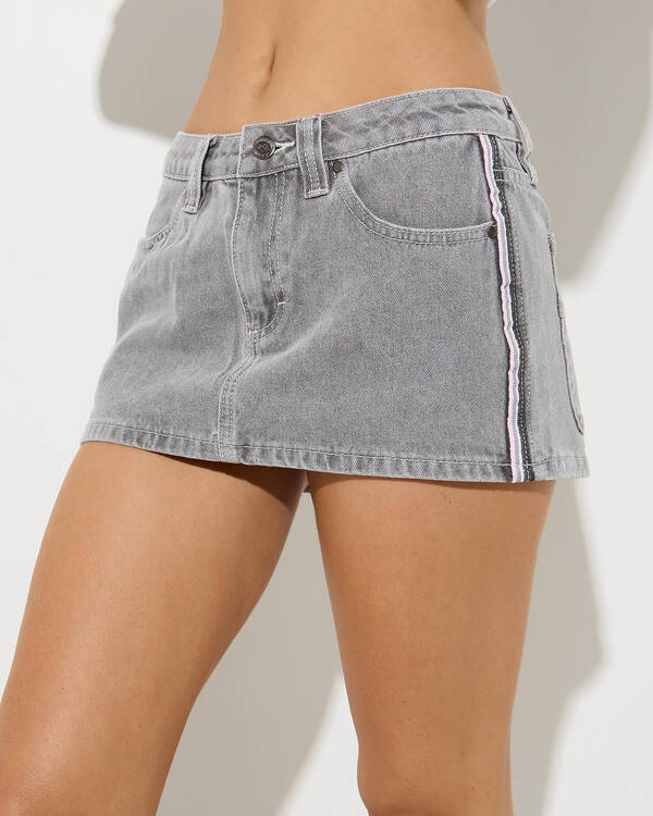 Rusty Flip Mommy Low Rise Mini Denim Skirt 2.0 for Womens