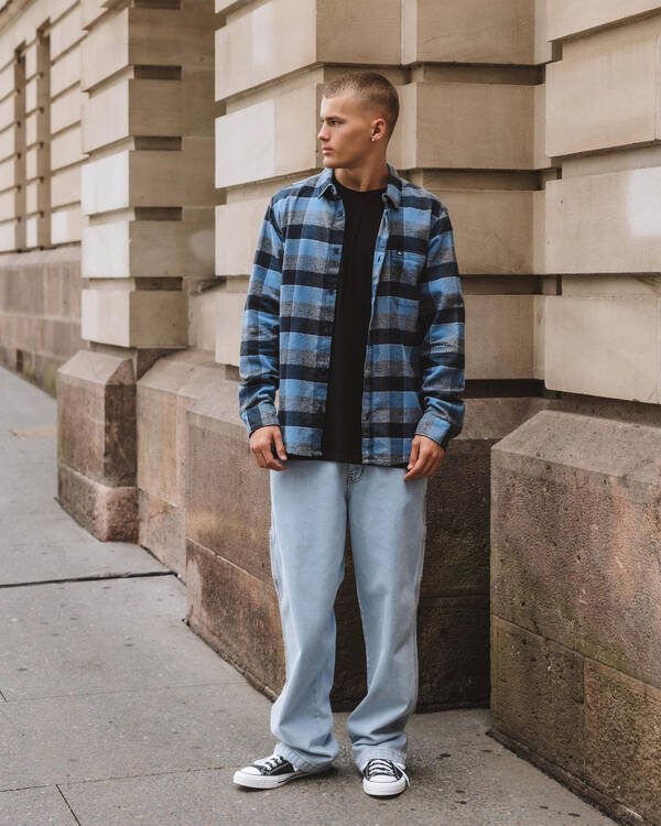 Quiksilver Motherfly Plaid Long Sleeve Shirt for Mens