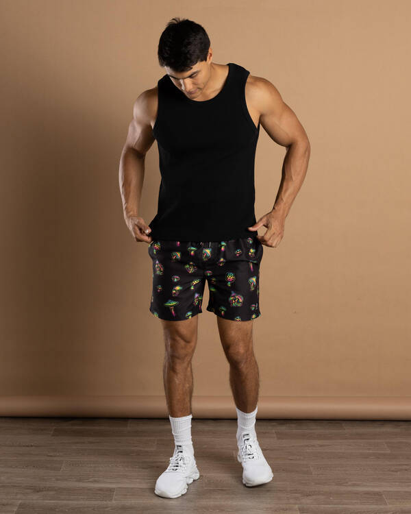 Lucid Vibrance Elastic Waist Shorts for Mens