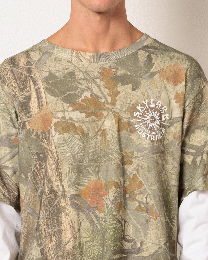 Skylark Fragment Layered Long Sleeve T-Shirt for Mens