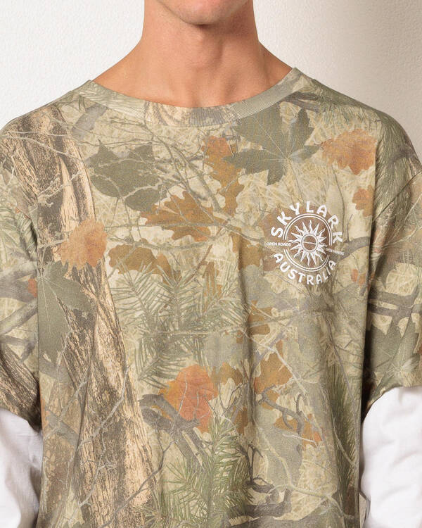 Skylark Fragment Layered Long Sleeve T-Shirt for Mens