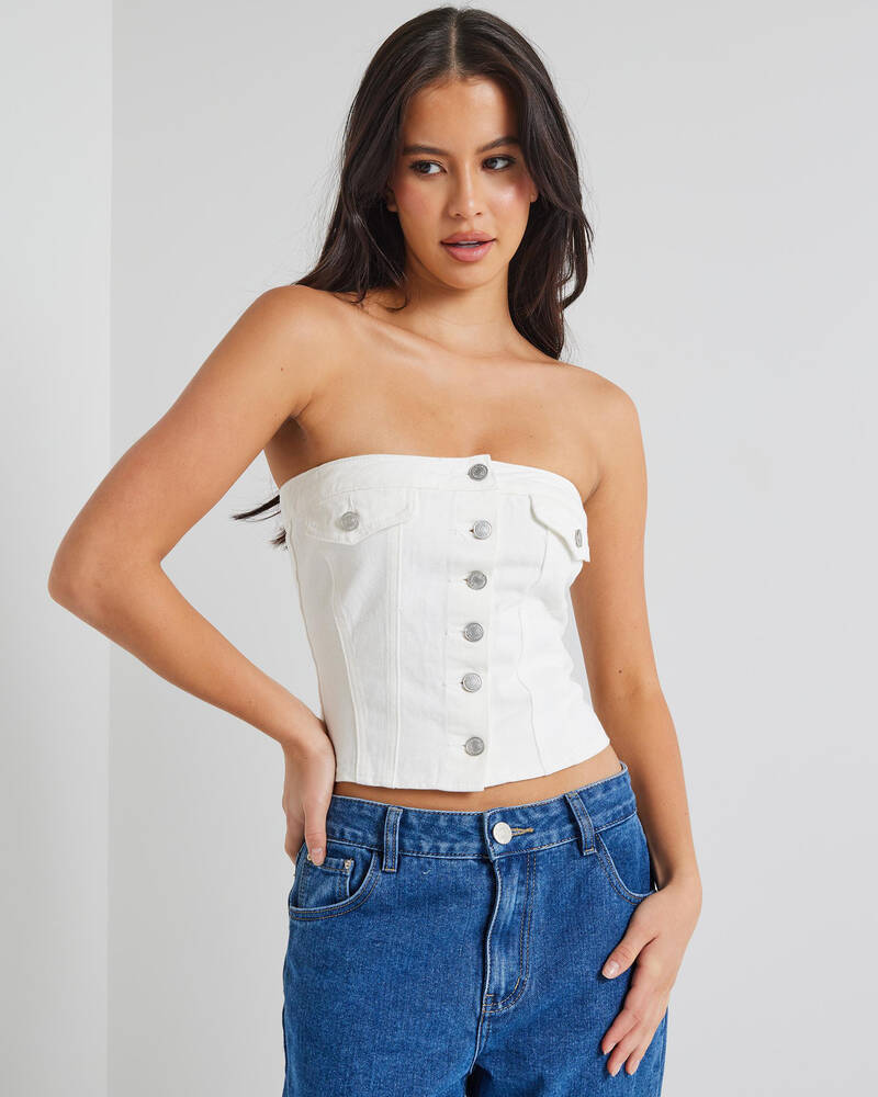 Ava And Ever Nicole Denim Tube Vest for Womens