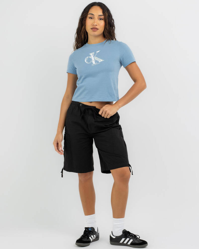 Calvin Klein Meta CK Baby Tee for Womens