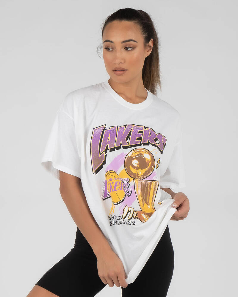 Mitchell & Ness Vintage Champs Lakers T-Shirt for Womens