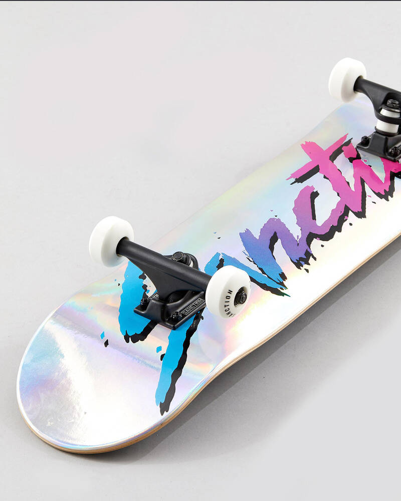 Shop Sanction Metallic Complete Skateboard In Holographic Fast