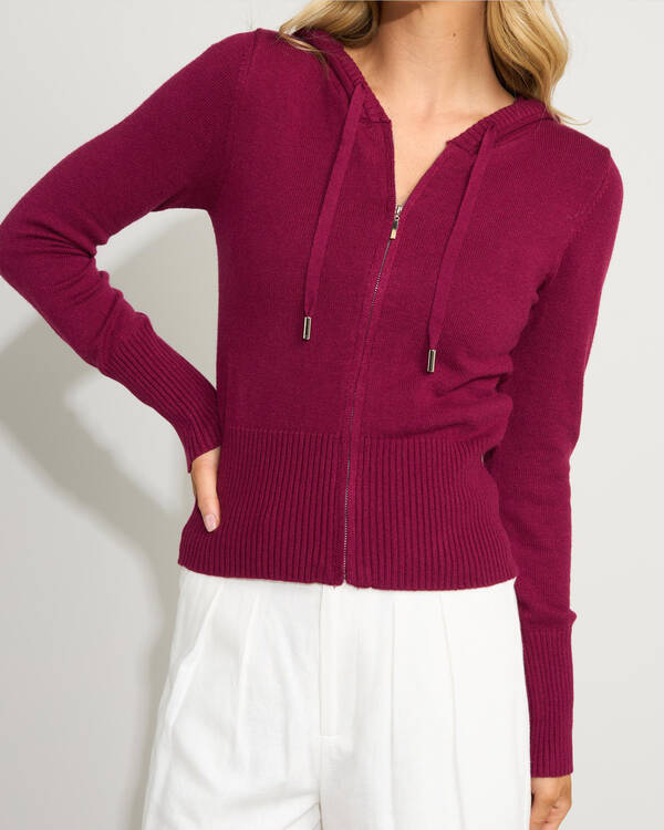 Ava And Ever Cora Hooded Zip Knit Jumper for Womens