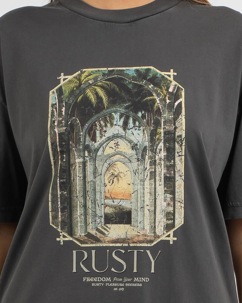 Rusty Pleasure Seekers Boyfriend Fit T-Shirt for Womens