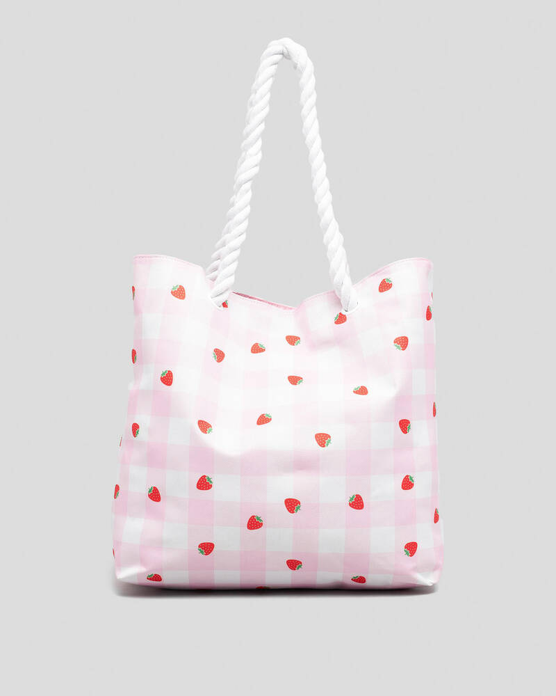 Mooloola Strawberry Kiss Beach Bag for Womens