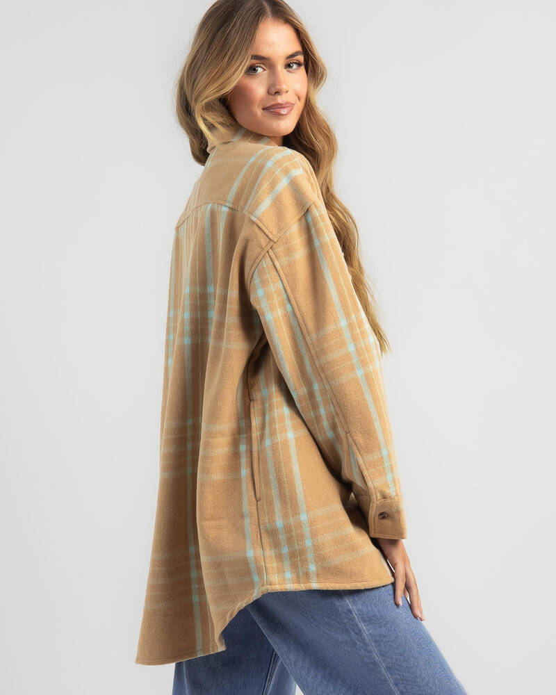Roxy Check The Swell Shacket for Womens