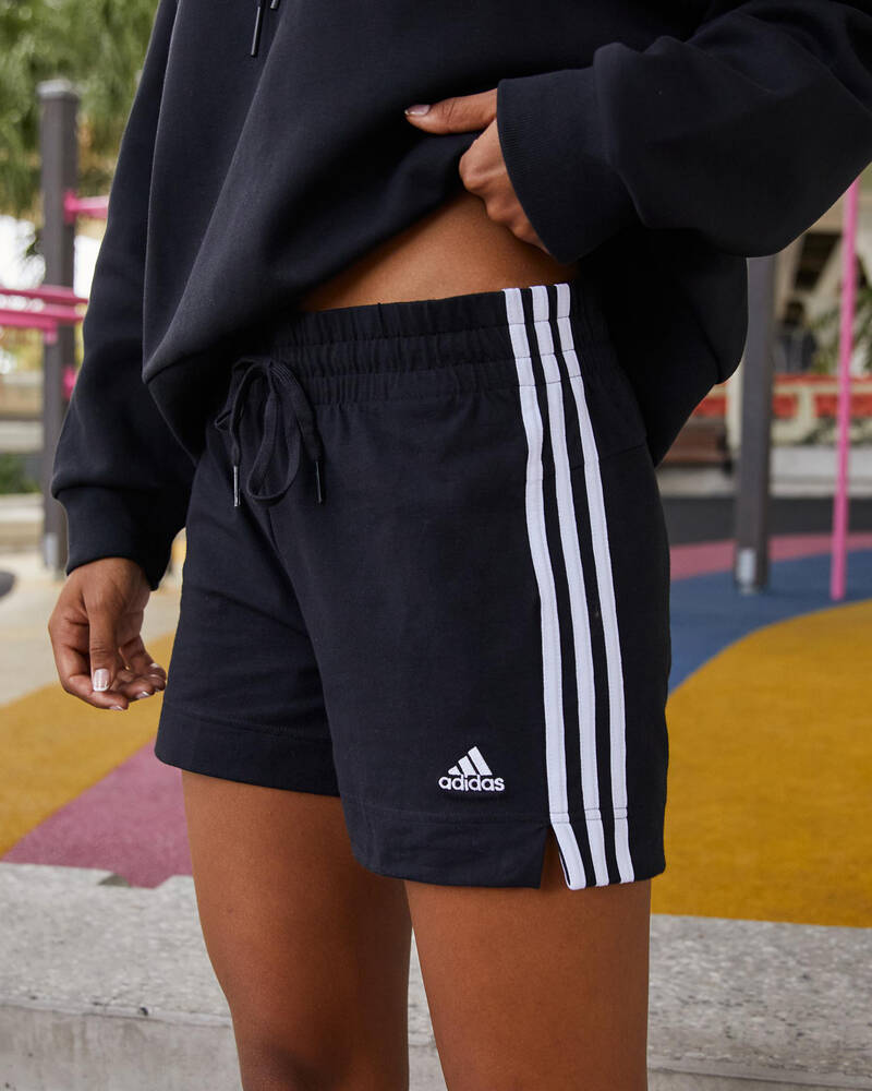 Adidas Essentials 3 Stripe Shorts for Womens