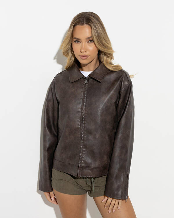 Ava And Ever Bowie Faux Leather Jacket for Womens