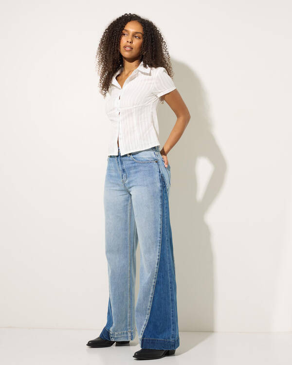 DESU Celeste Wide Leg Jeans for Womens