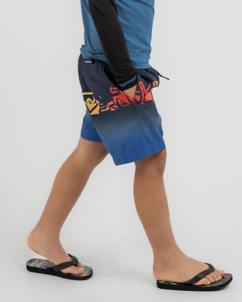 Quiksilver Toddlers' Word Block Volley Beach Shorts for Mens