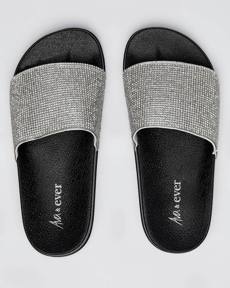 Ava And Ever Girls Jewel Slide Sandals for Womens