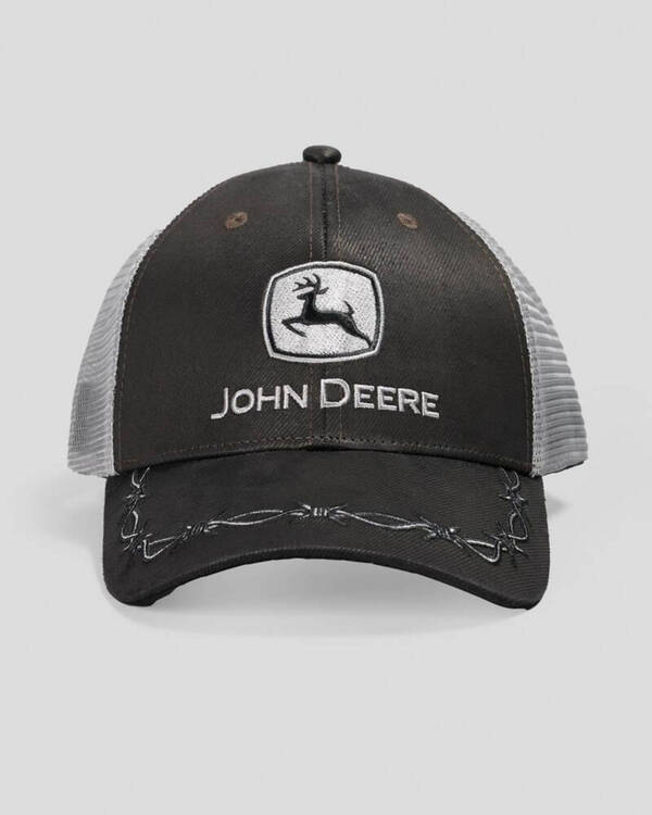 John Deere Oilskin Trucker Mesh Cap for Mens