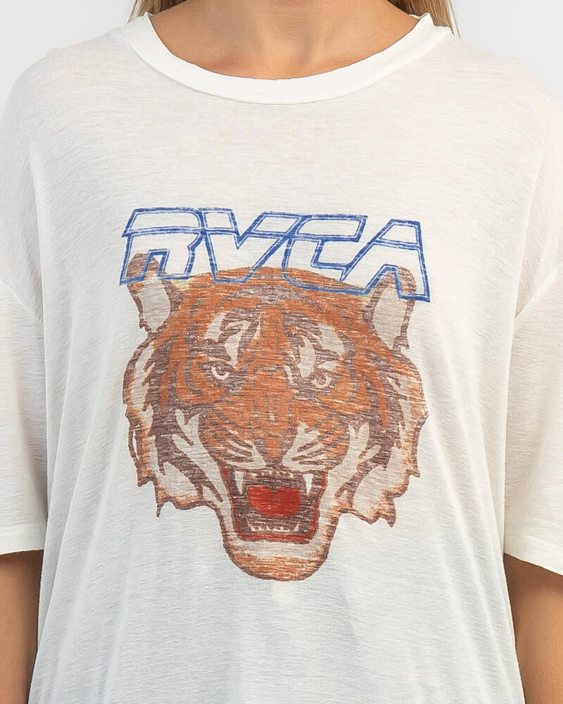 RVCA Jungle Cat Rummage T-Shirt for Womens