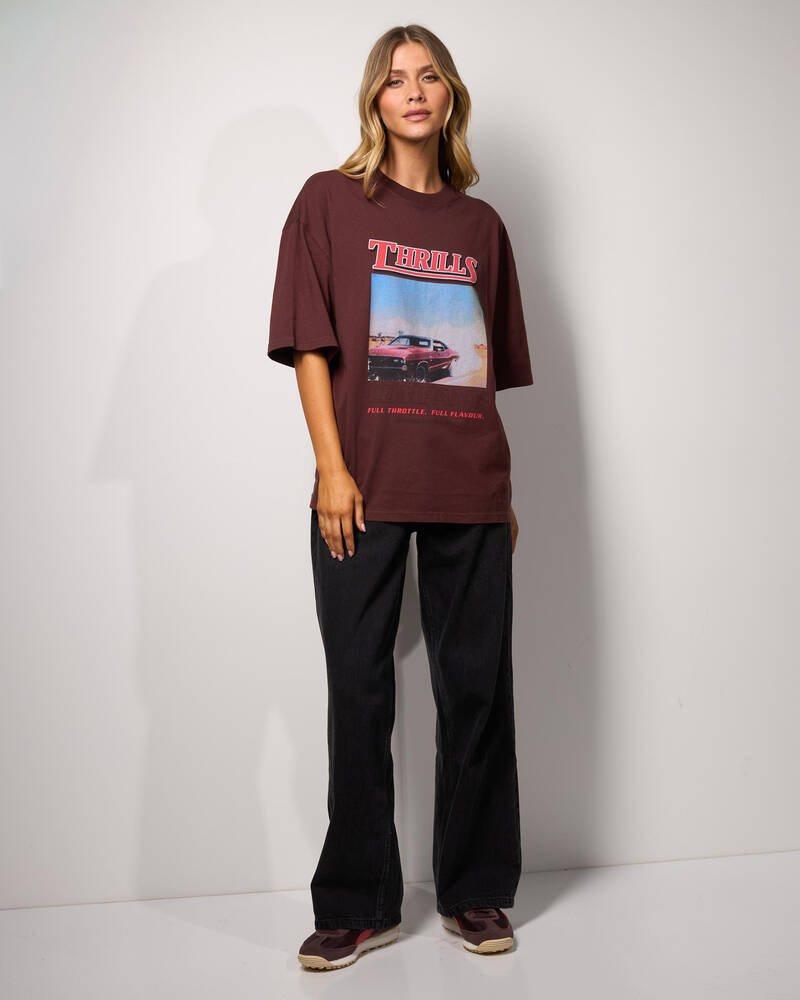 Thrills Full Throttle Oversized T-Shirt for Womens