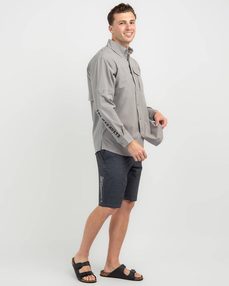 The Mad Hueys Foaming Shark Fishing Shirt for Mens