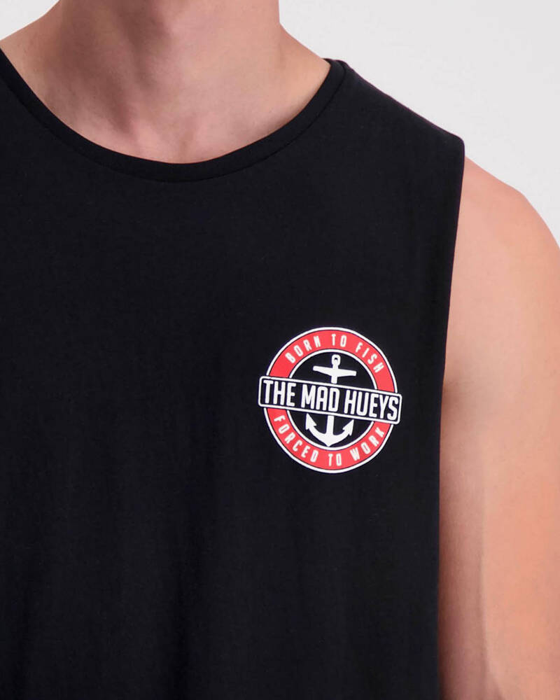 The Mad Hueys Born To Fish Muscle for Mens