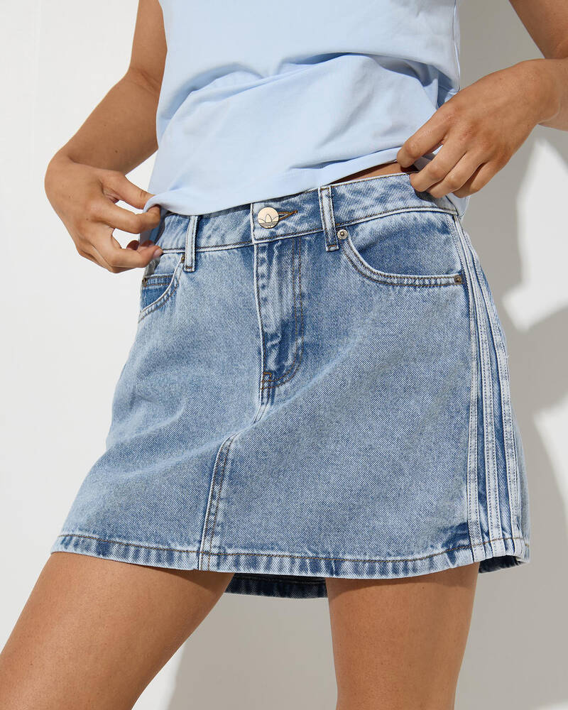 adidas 3 Stripes Denim Skirt for Womens