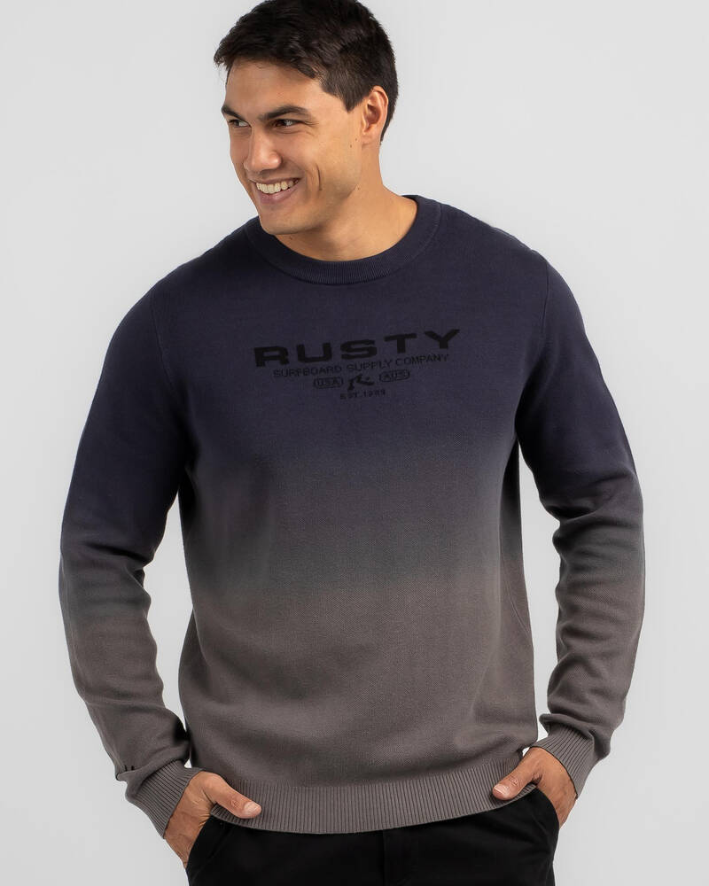 Rusty Gradient Ho-Stack Crew Knit Jumper for Mens