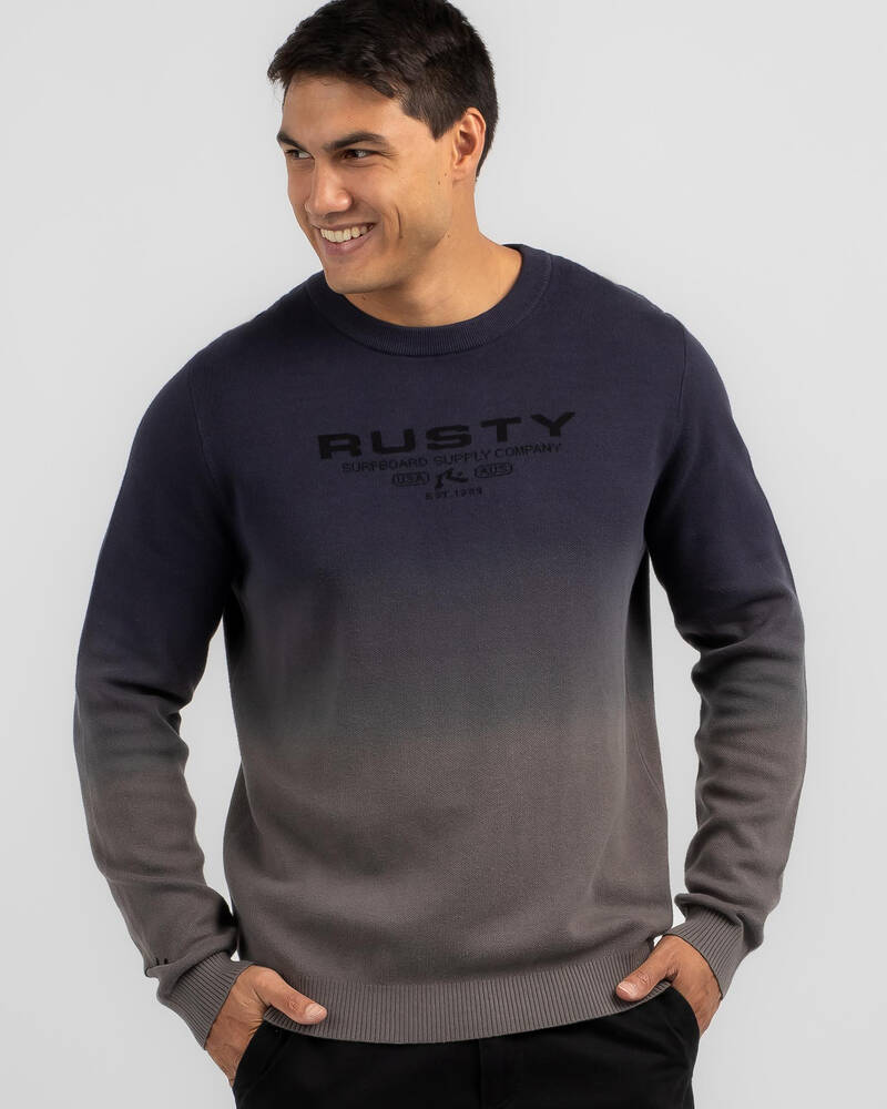 Rusty Gradient Ho-Stack Crew Knit for Mens