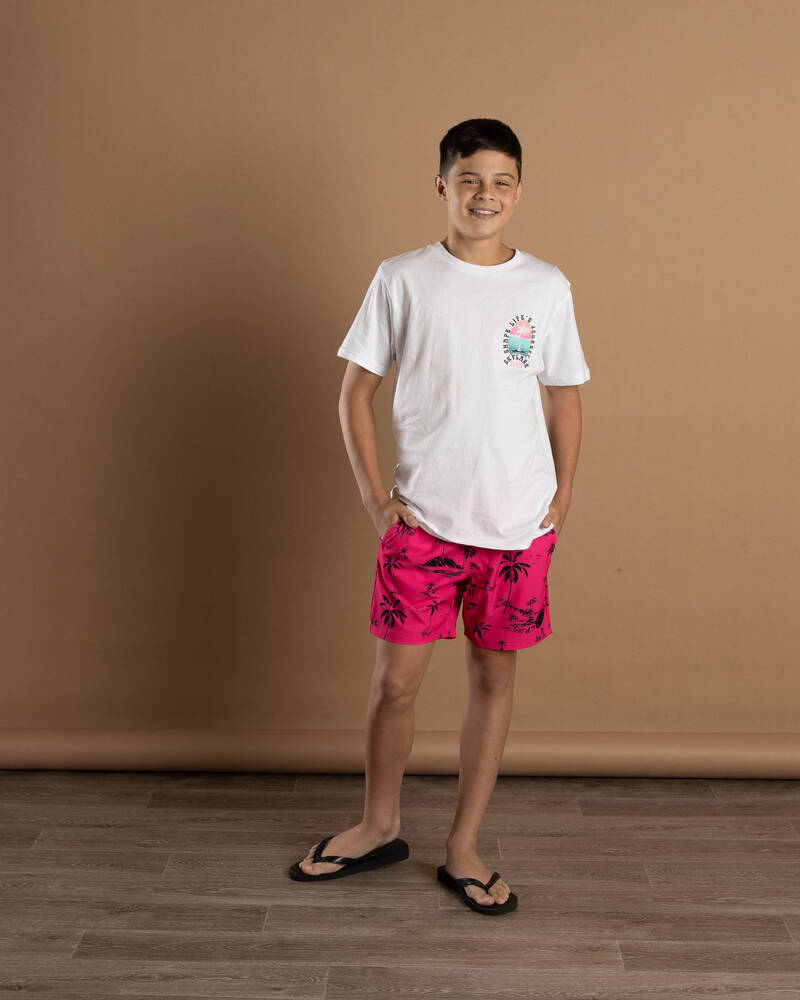Skylark Boys' Caribbean Elastic Waist Shorts for Mens