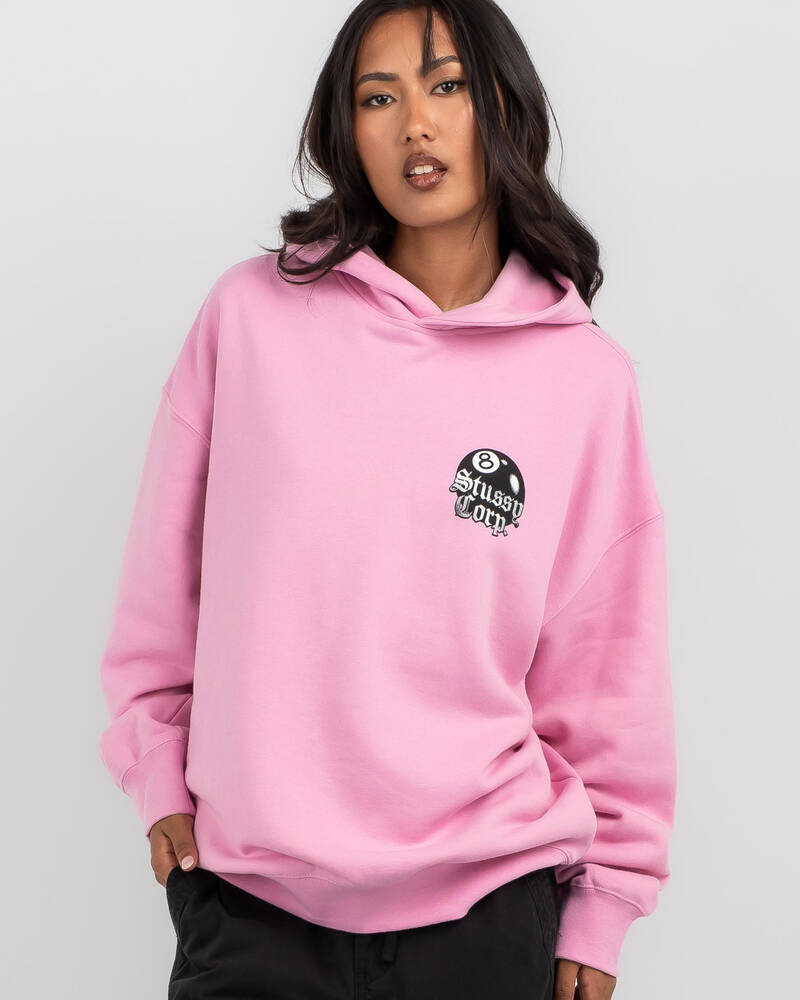 Stussy 8 Ball Corp Oversized Hoodie for Womens