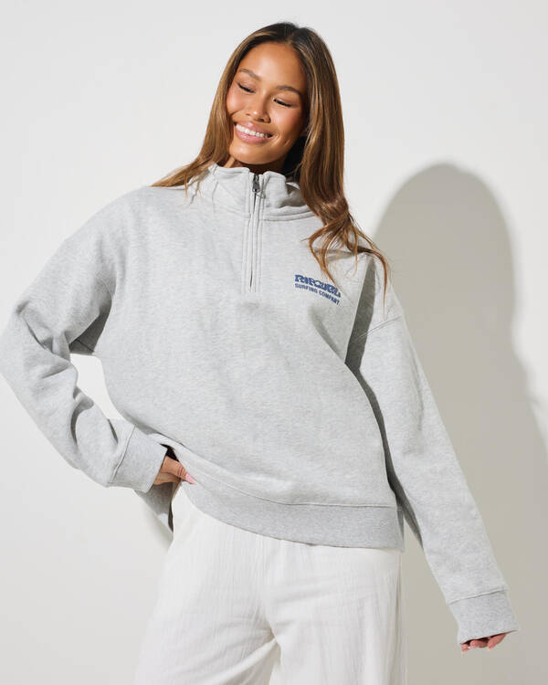 Rip Curl Surf Puff 1/4 Zip Sweatshirt for Womens