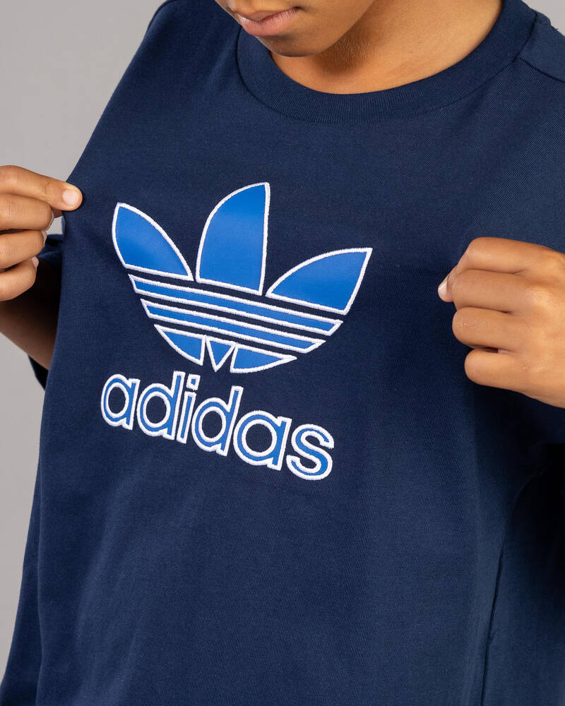 adidas Boys' Trefoil Big Logo T-Shirt for Mens