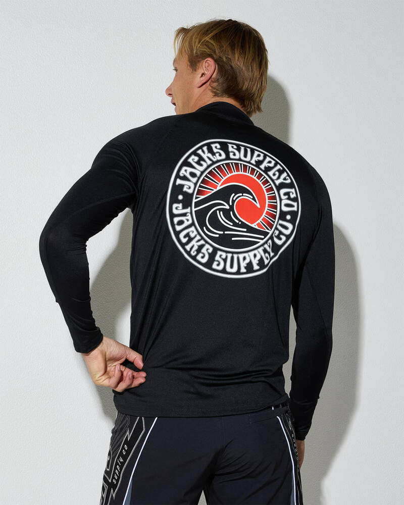 Jacks Rising Sun 2.0 Long Sleeve Rash Vest for Mens