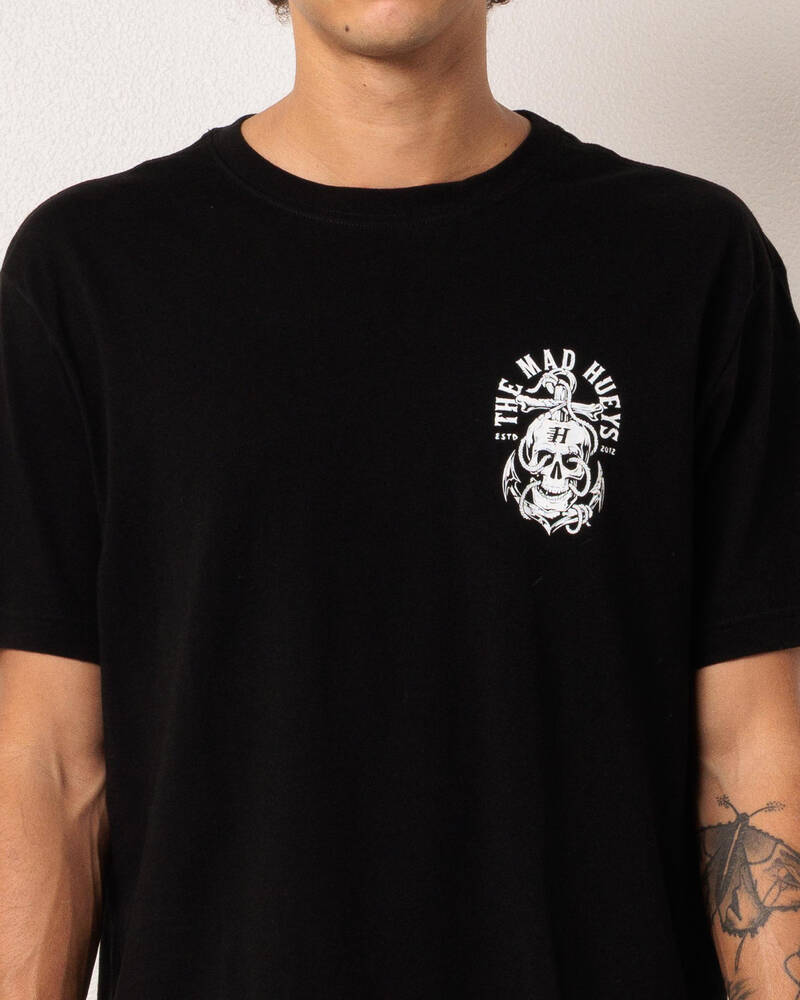 The Mad Hueys Rope Skull Anchor T-Shirt for Mens