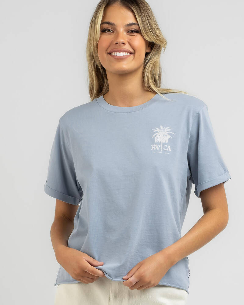 RVCA Radio Palms Cuffed T-Shirt for Womens