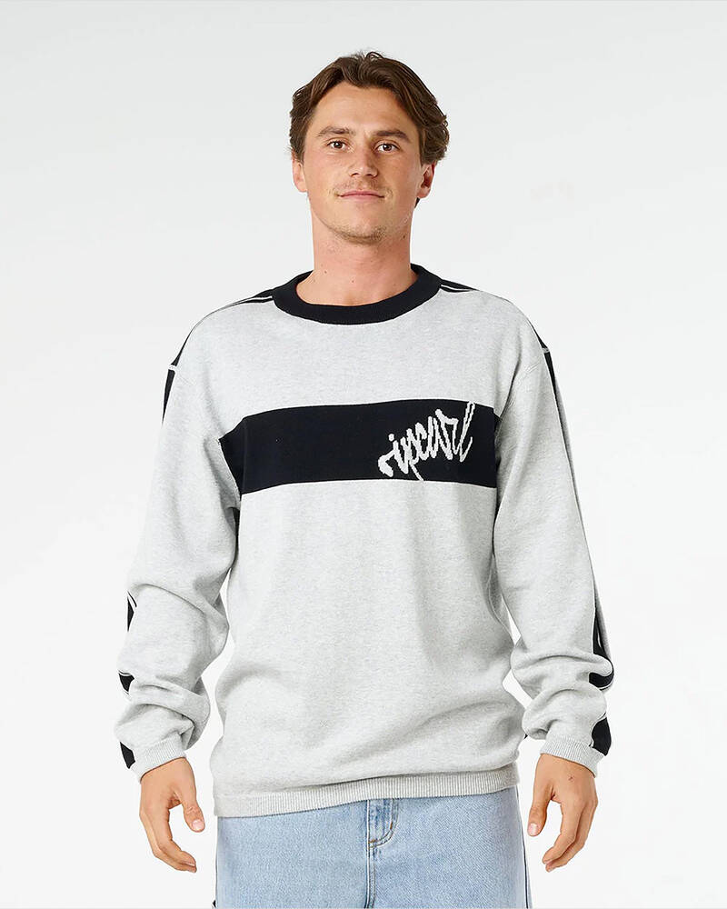 Rip Curl Panel Beater Knit Crew Jumper for Mens
