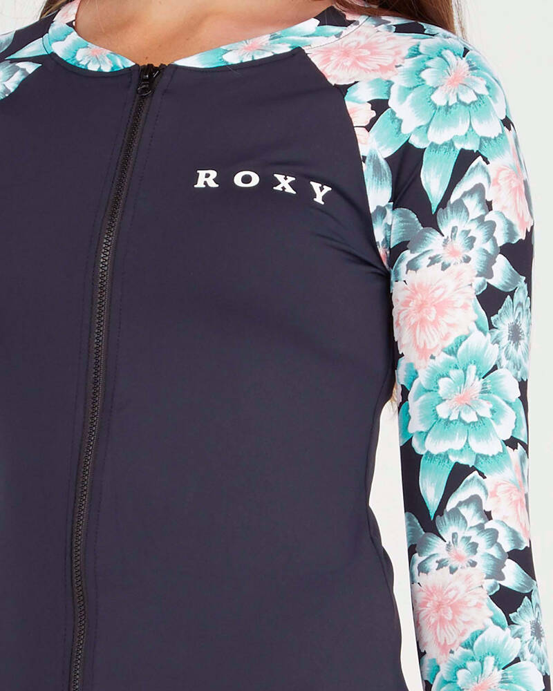 Roxy Girls Surf My Mind Long Sleeve Rash Vest for Womens image number null
