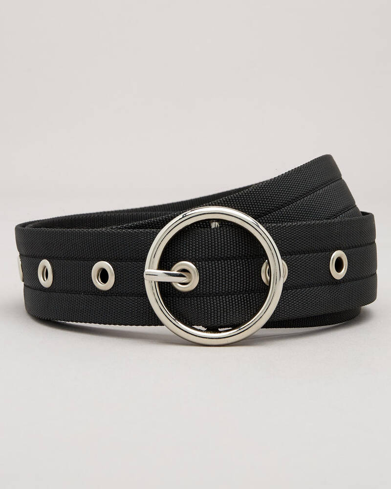 Shop Ava And Ever Sloane Belt In Black/silver - Fast Shipping & Easy ...